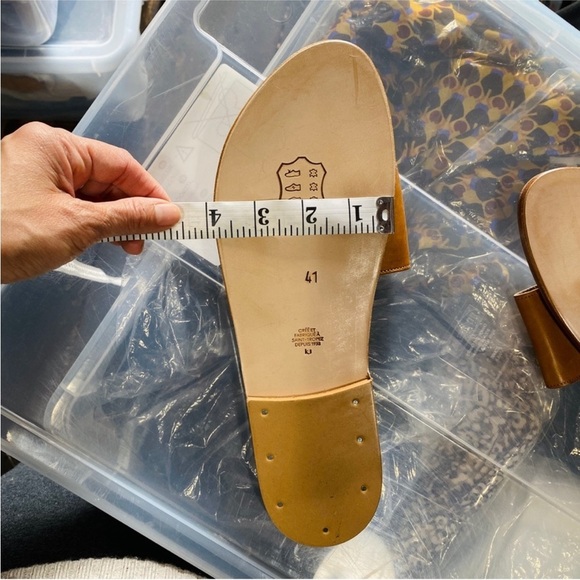 K. Jacques leather tan flats - Picture 8 of 10